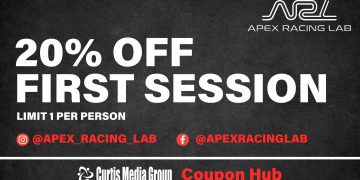 Coupon for Apex Racing Lab at Curtis Media Coupon Hub Raleigh Durham Coupon