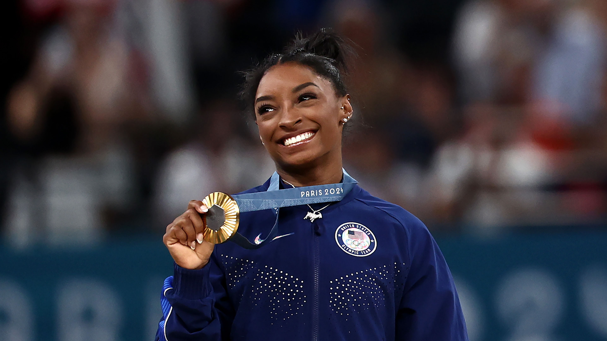 Simone Biles edges Brazil’s Rebeca Andrade for her second Olympic all-around gymnastics title