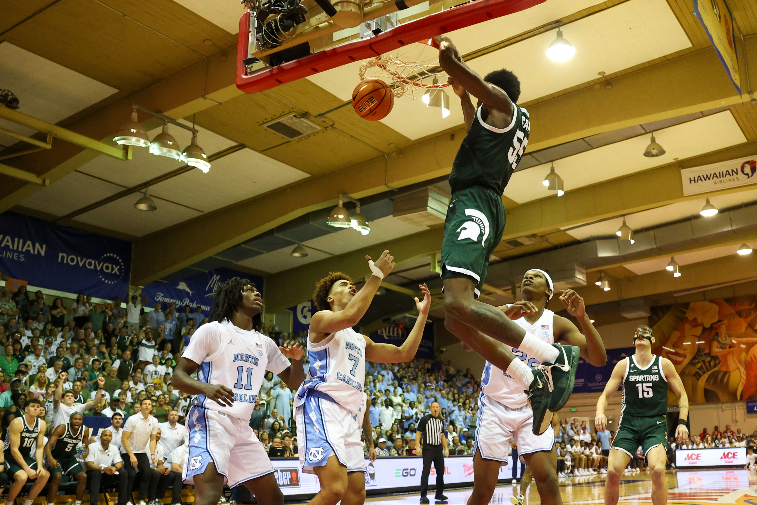 Michigan State holds off No. 12 North Carolina 94-91 in overtime for 3rd at Maui Invitational